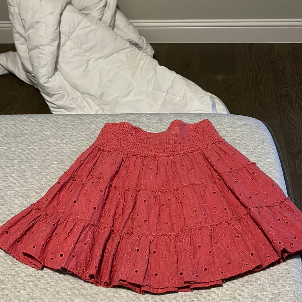 Pink mini skirt